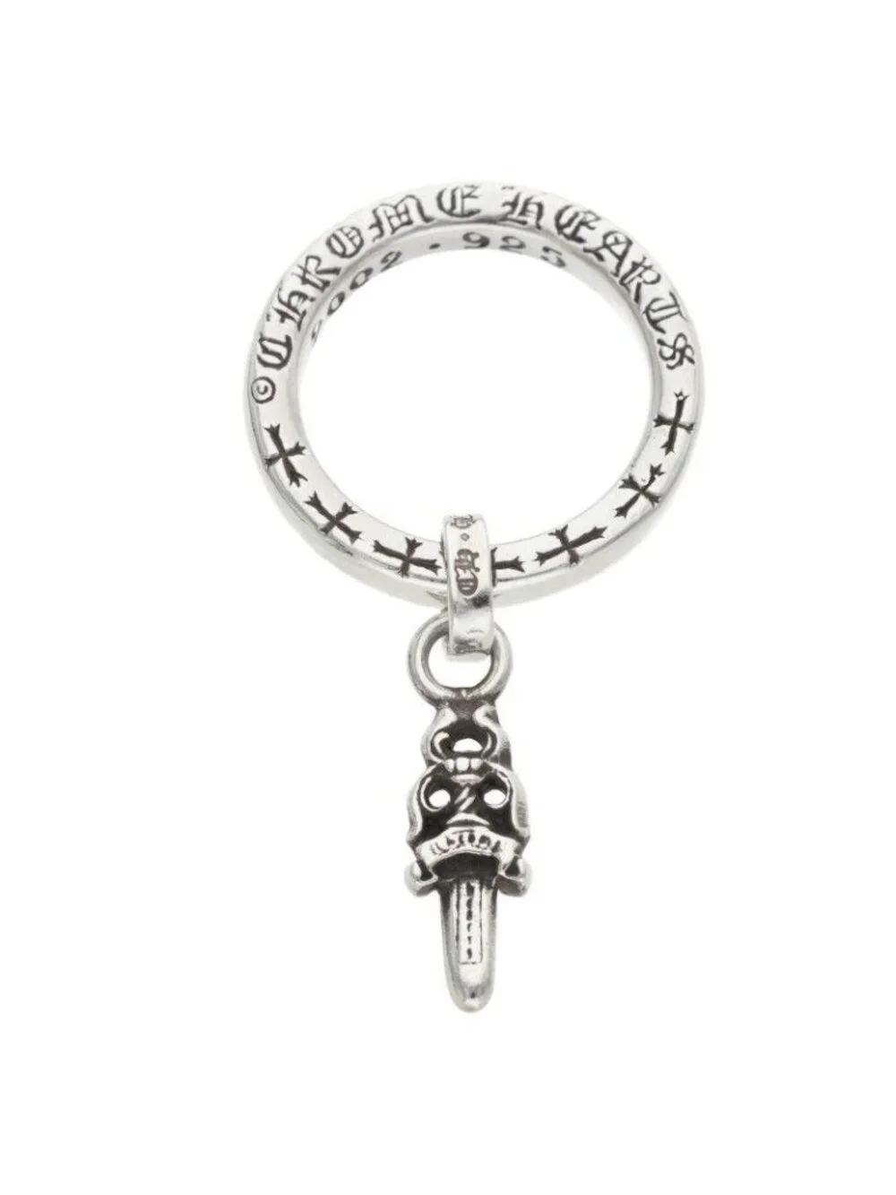 Chrome Hearts Ntfl Dagger Motif Silver Ring